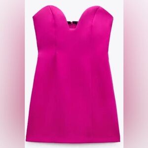 Zara Fuchsia Strapless Dress